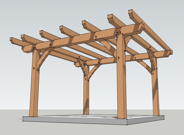  simple  Timber  Frame  Pergola